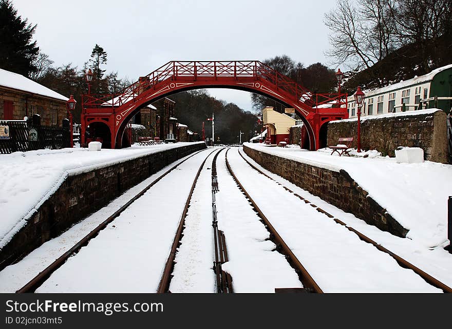 Snow at Goathland Railway Station