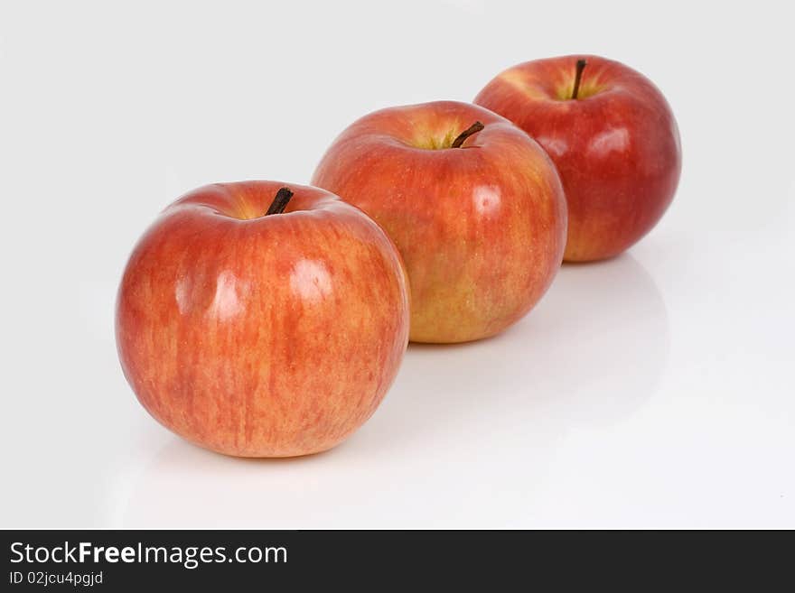 Red apple isolated on white