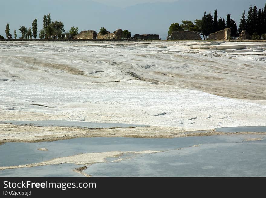 Landscape of pamukkale, in cappadocia, turkey