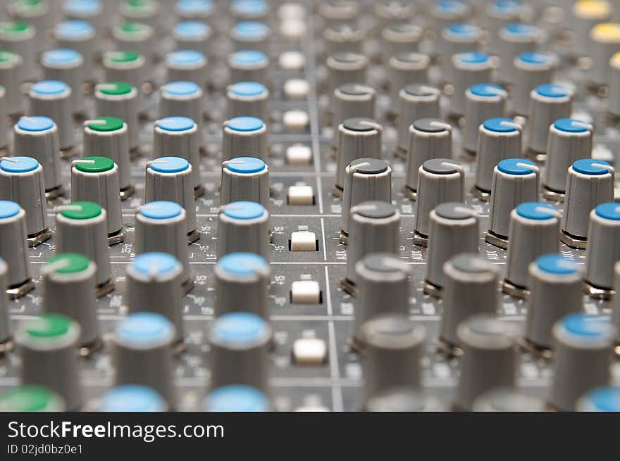 Professional mixer close-up