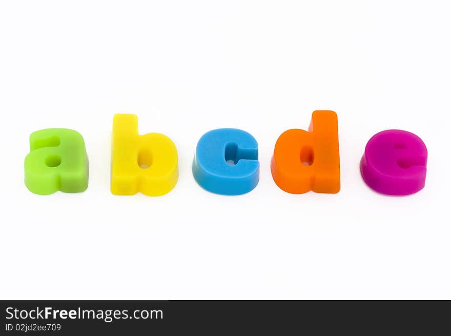 Colorful magnetic letters