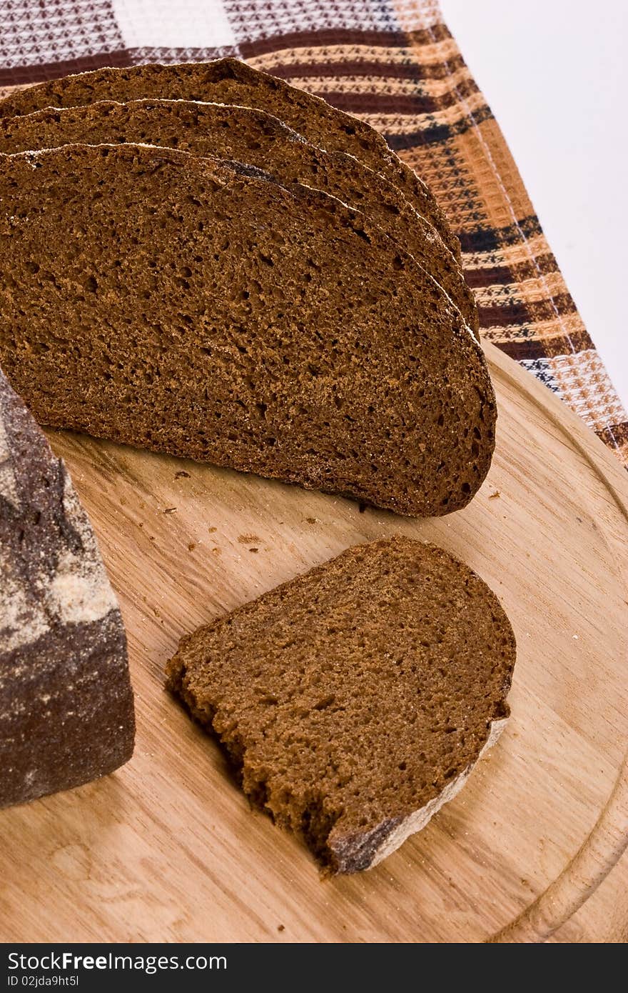 Food series: round of brown tasty bread. Food series: round of brown tasty bread