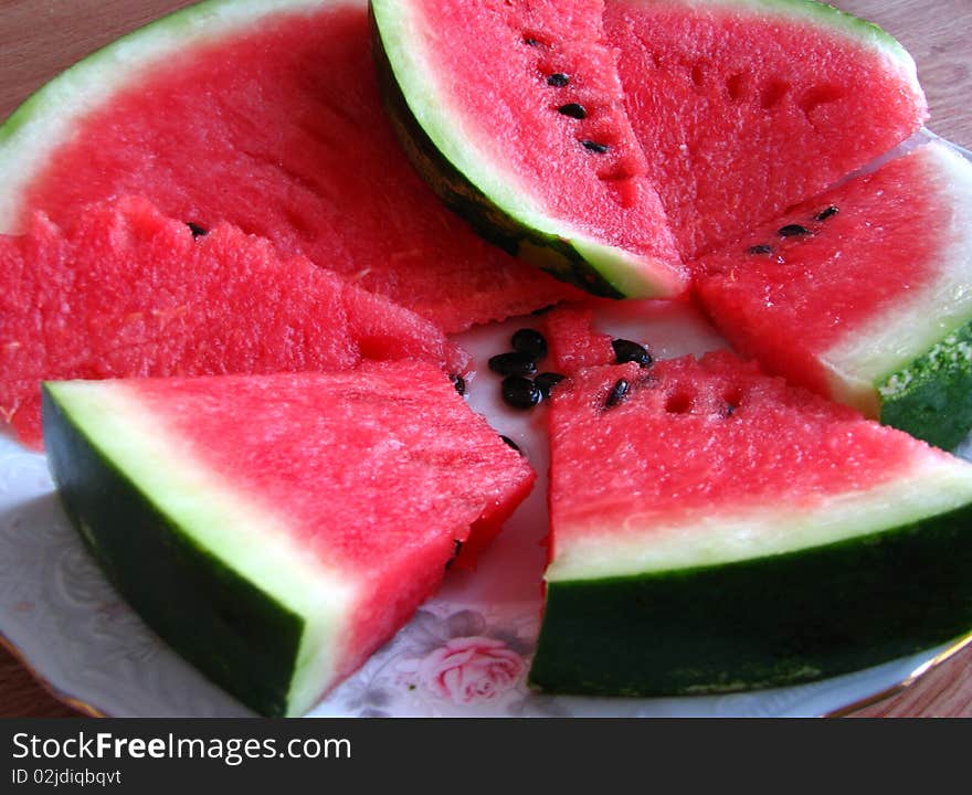 Watermelon On Plate