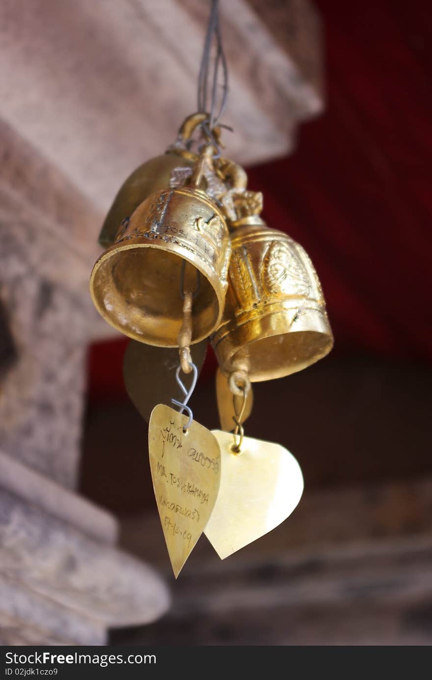 Golden bell. Doi Suthep Chieng Mai Thailand