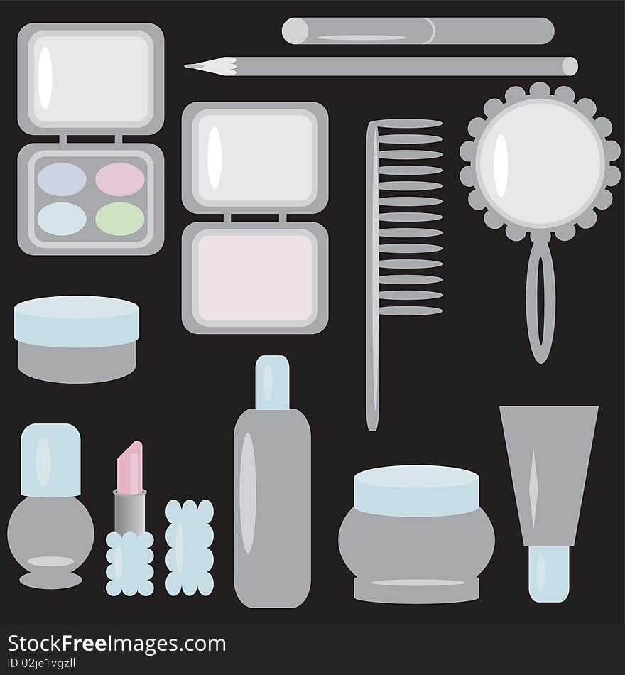 Set With Cosmetics And Make-up