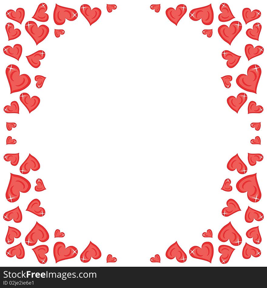 Frame with hearts