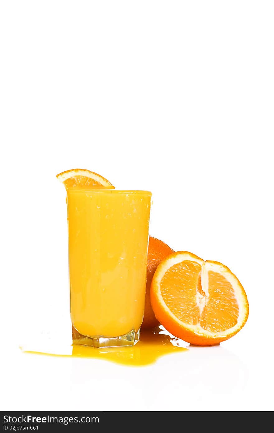 Yellow Orange On White Background