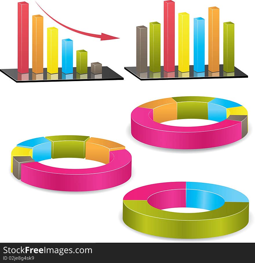 Business Graph. Vector Illustration