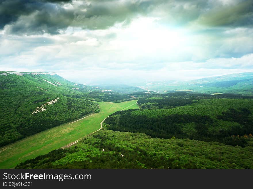 Thunder in mountain