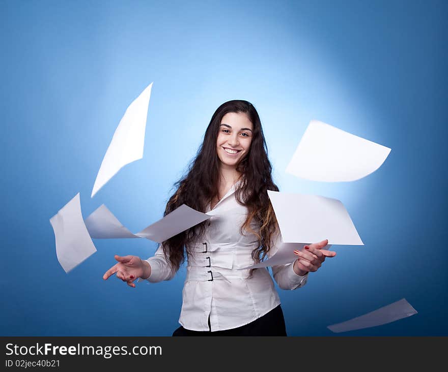 Businesswoman with documents