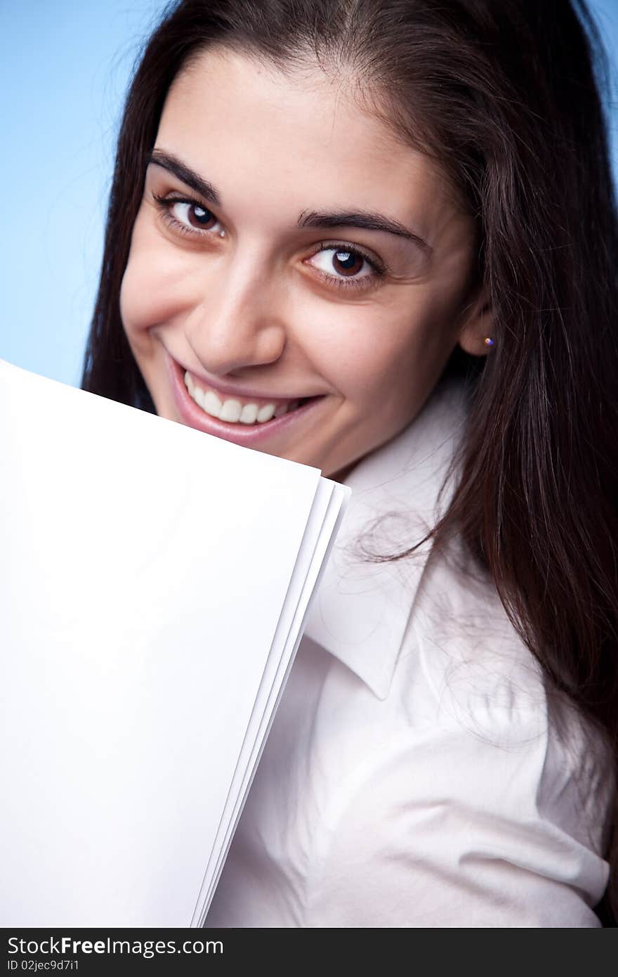 Businesswoman with documents