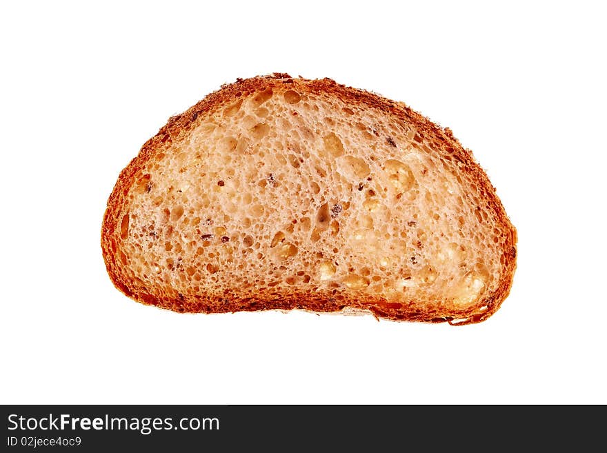 Slice of wheat bread isolated over white background. Slice of wheat bread isolated over white background.