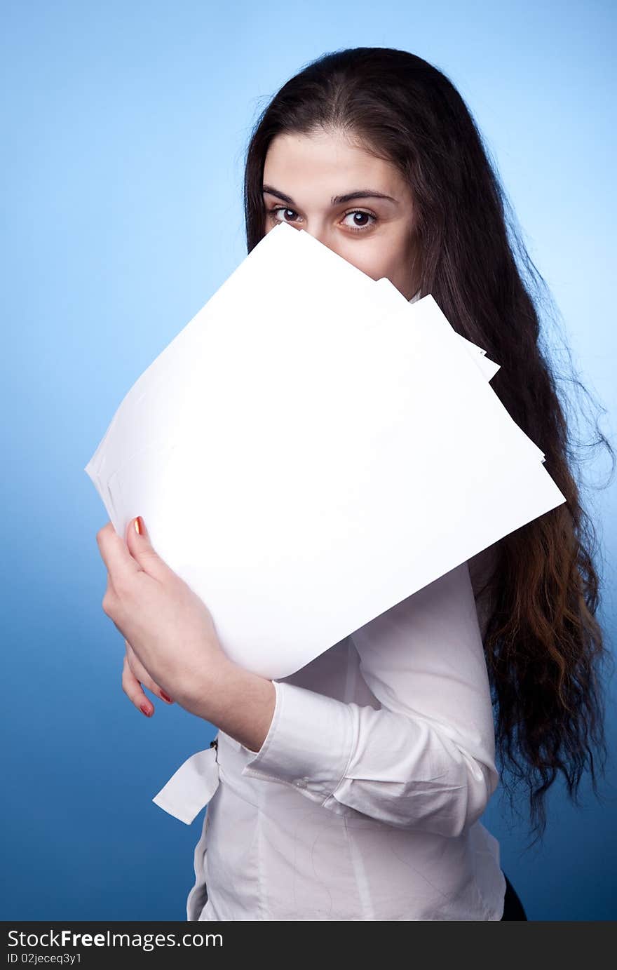 Businesswoman with documents