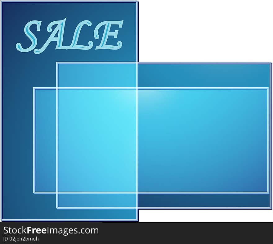 Sale on a blue background