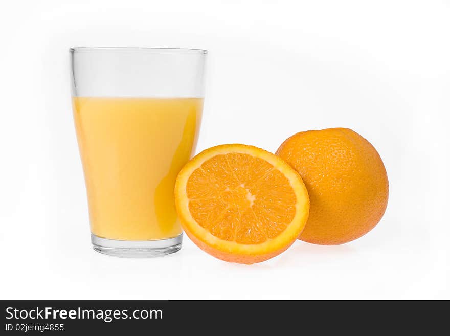 Orange juice and slice