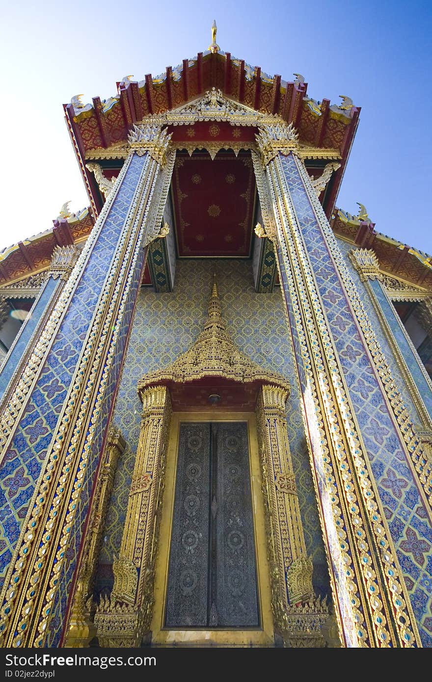 Temple of Wat Raj Bor Pitt in Bangkok Thailand