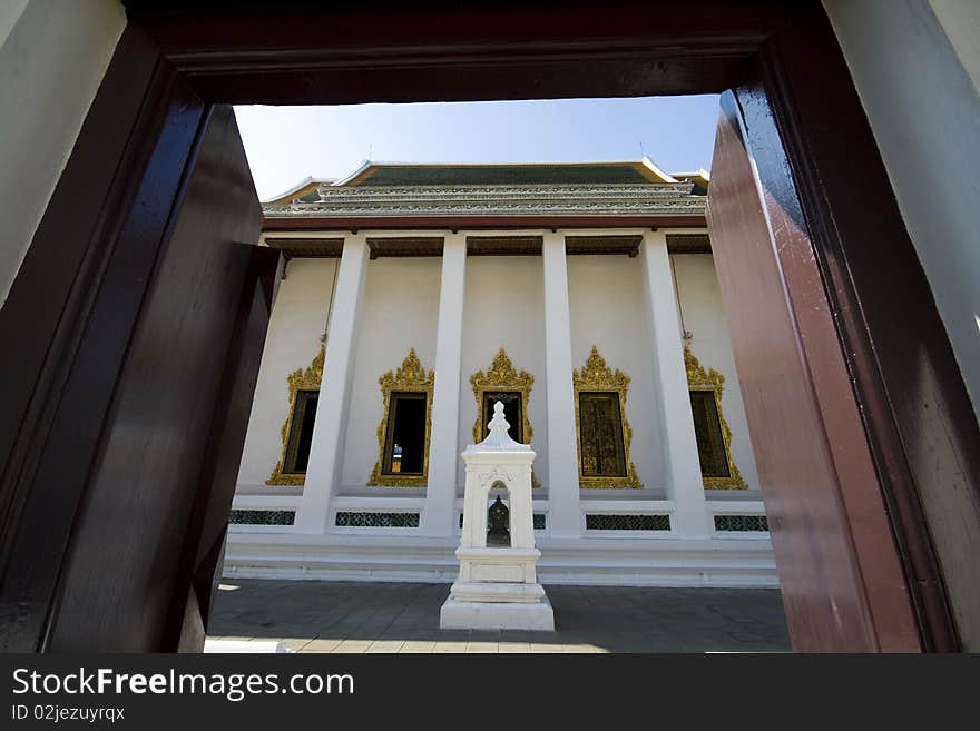 Sema around The Temple of Wat Thep Ti da Ram Bangkok Thailand