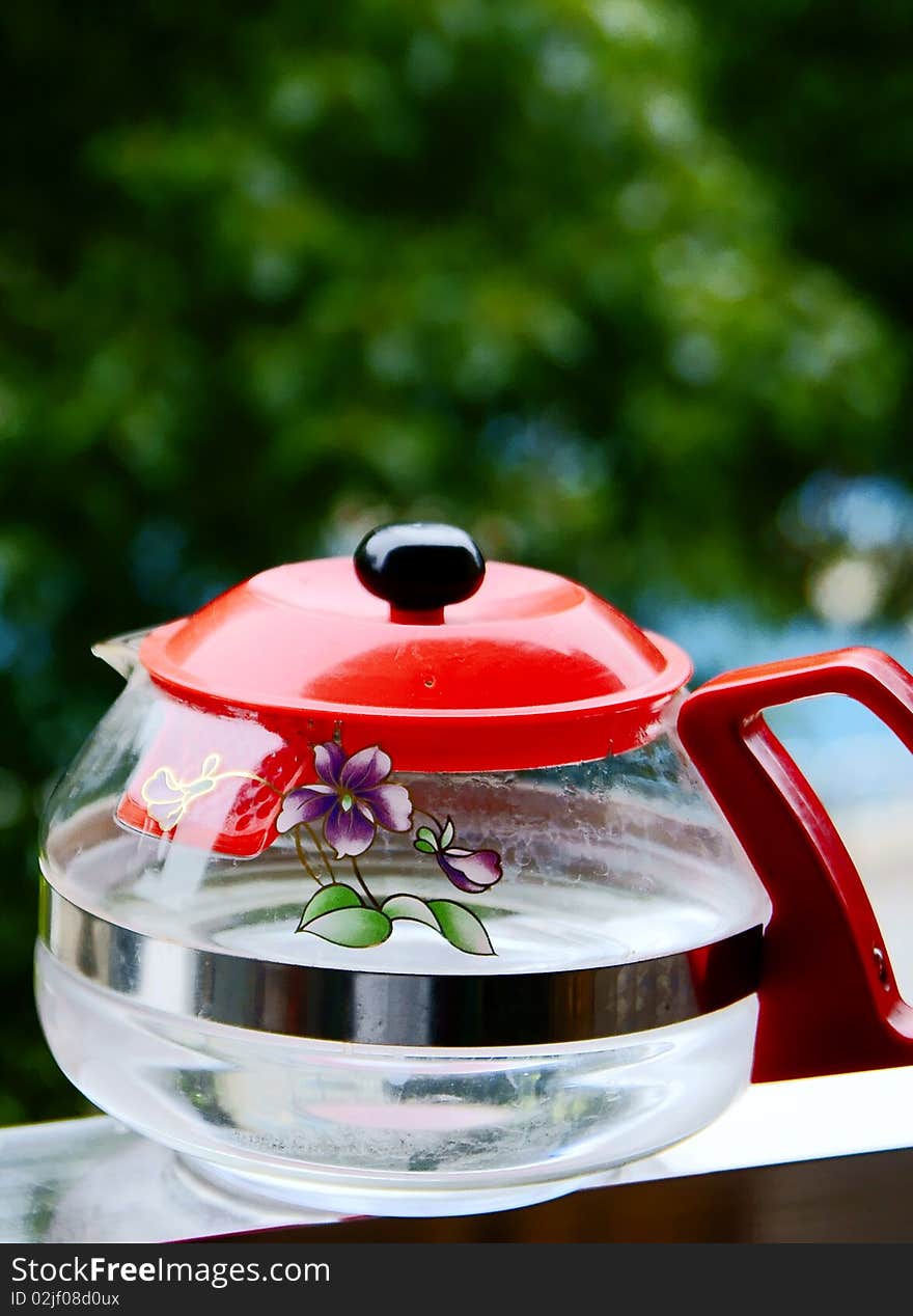 Fresh water in a glass pot