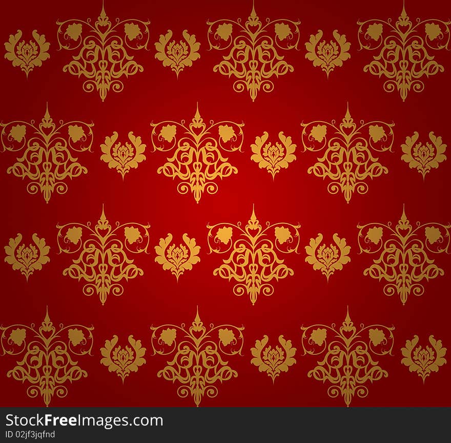 Red Seamless elegant wallpaper background