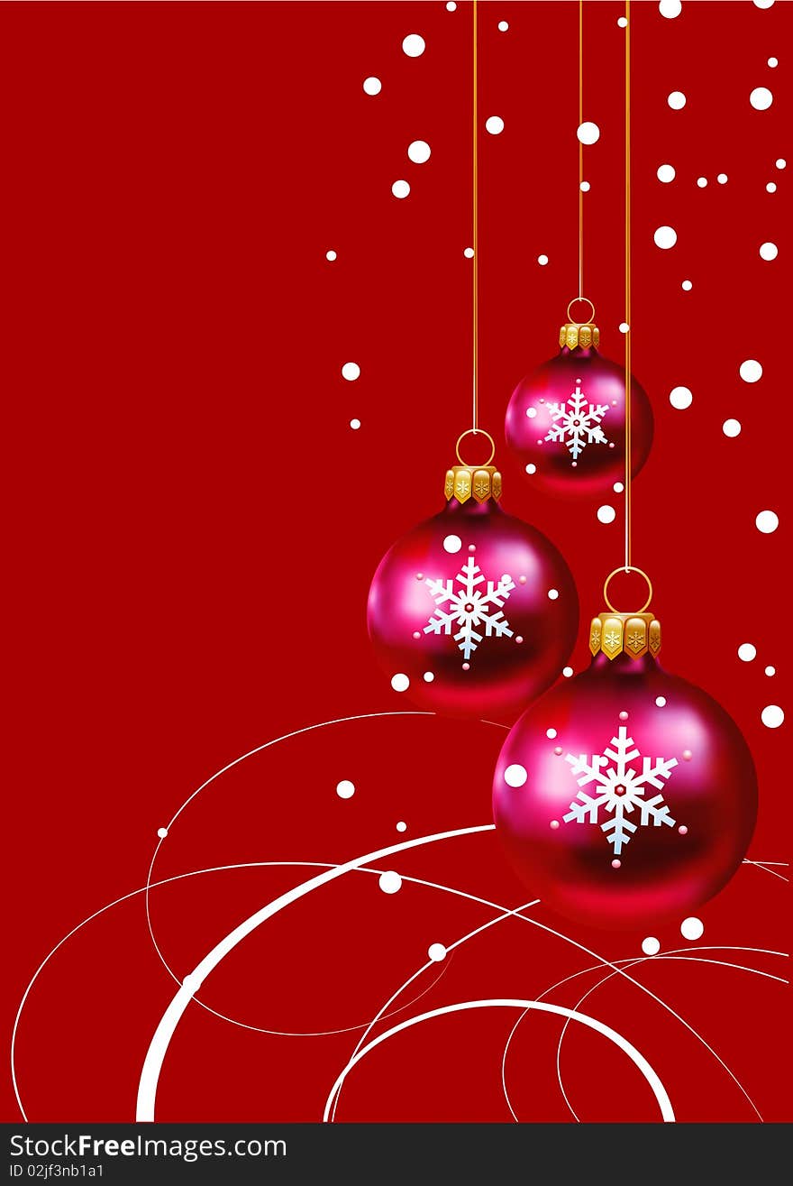 Christmas decorations in red for your design