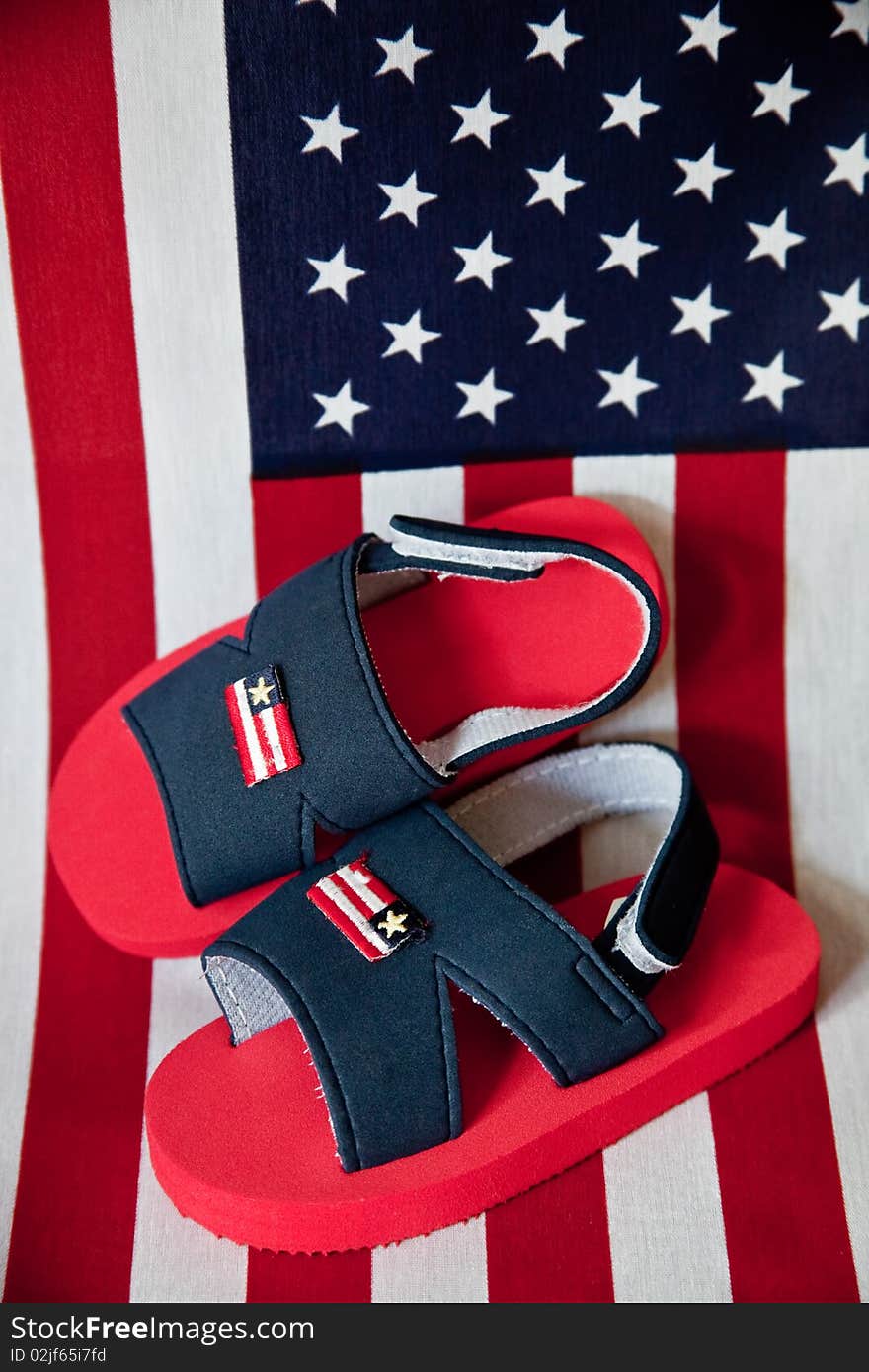 Patriotic children s sandals