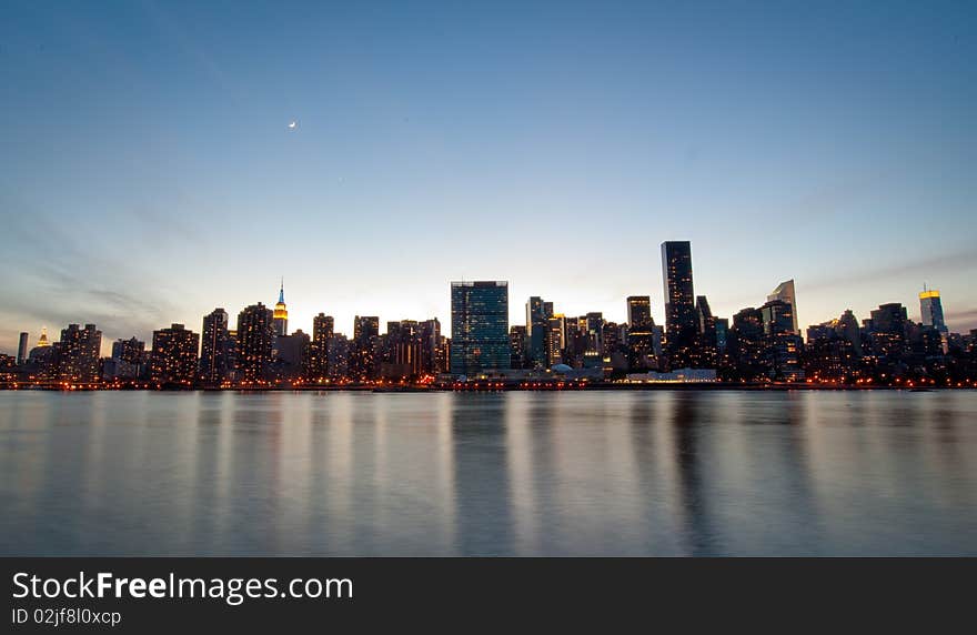 New York Skyline At Twilight