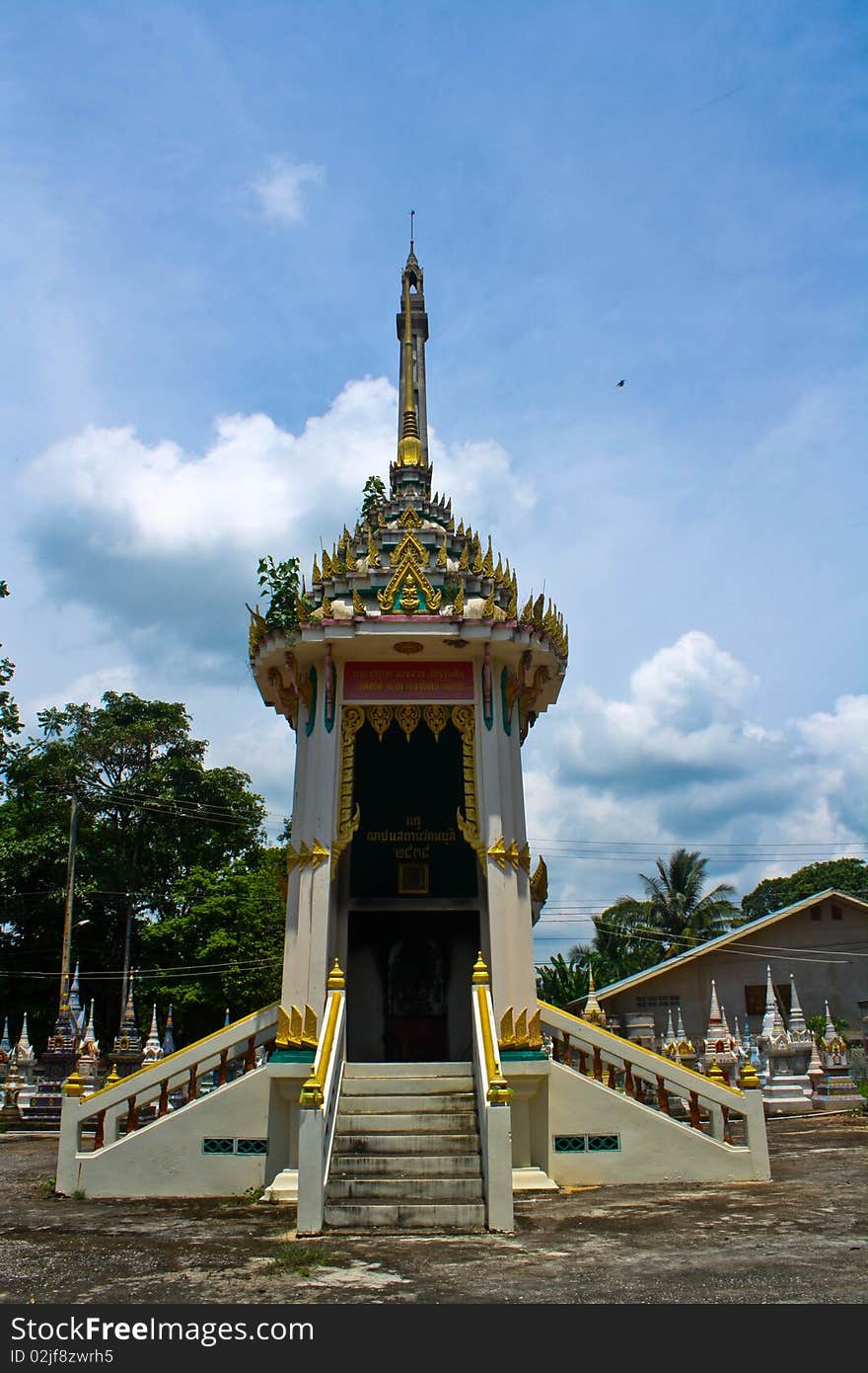 Temple with blue sky in thailand. Temple with blue sky in thailand