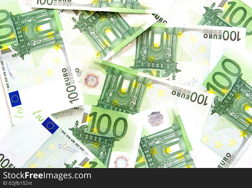 Finance background with stack of european banknotes. Finance background with stack of european banknotes