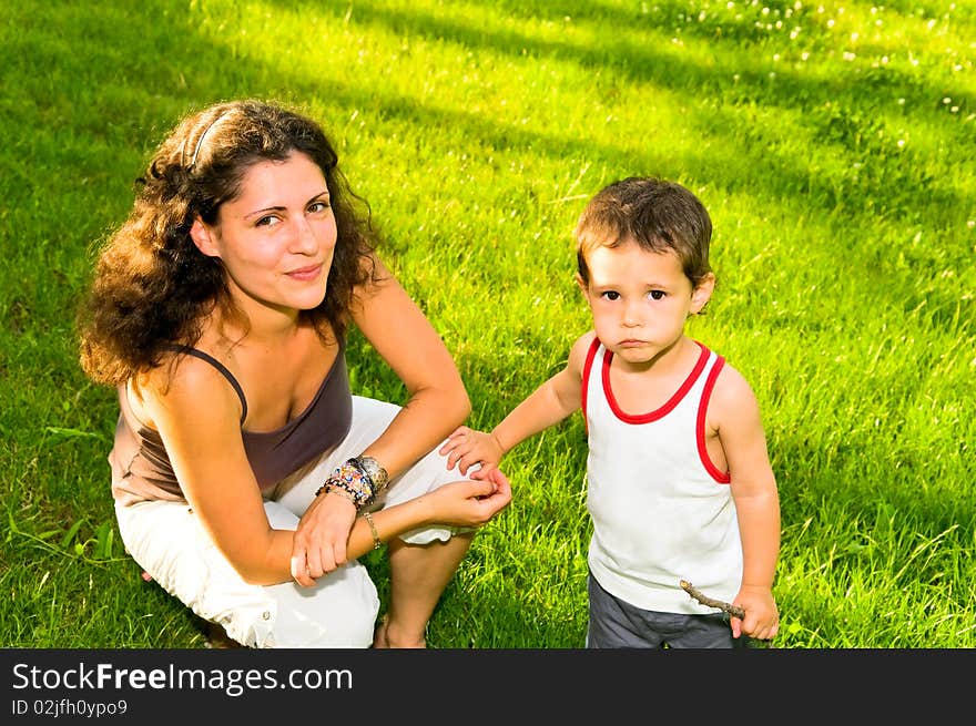 Portrait of mother with child. Portrait of mother with child