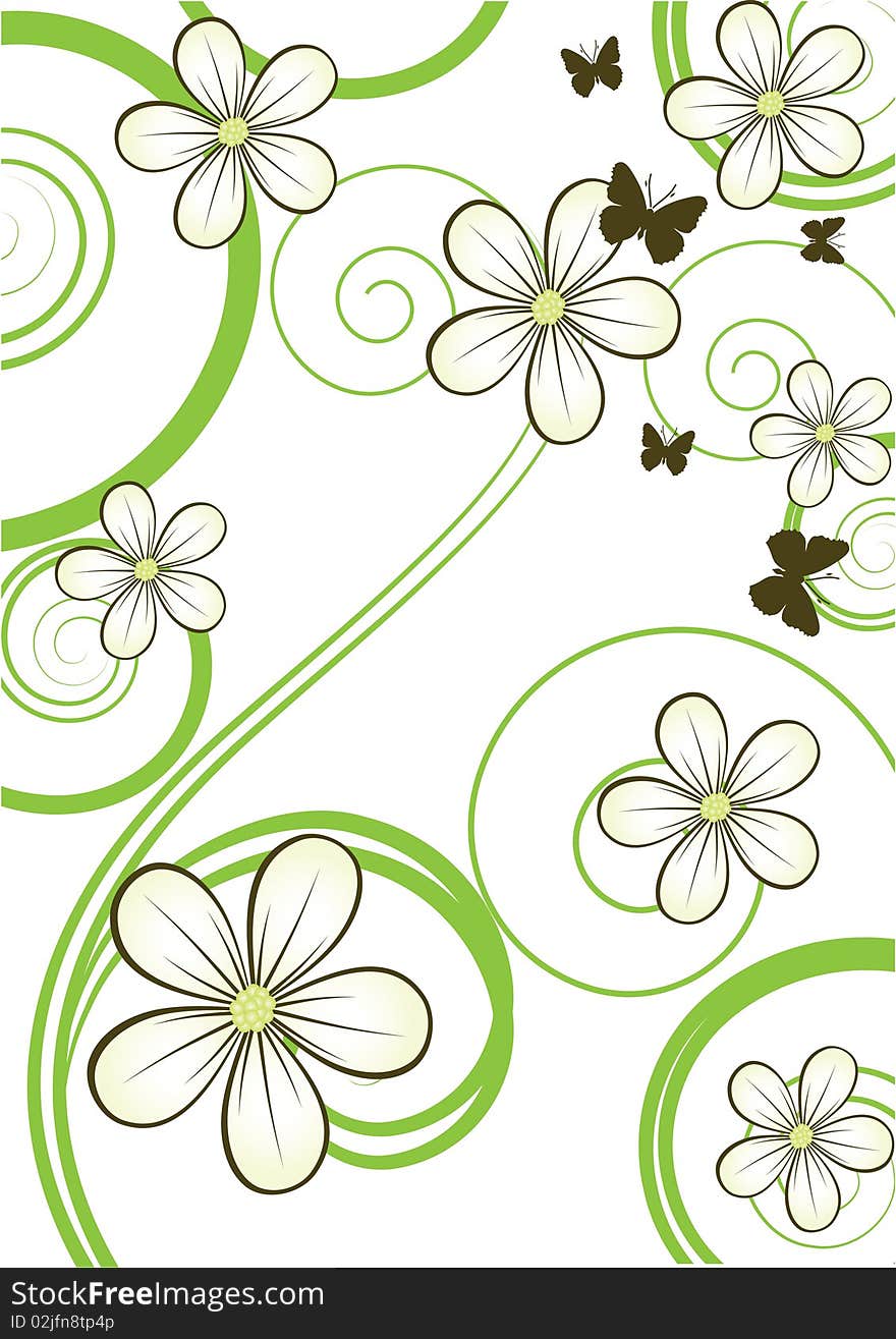 Abstract flowers background with place for your text. Abstract flowers background with place for your text