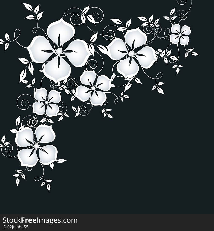 Abstract flowers background with place for your text. Abstract flowers background with place for your text