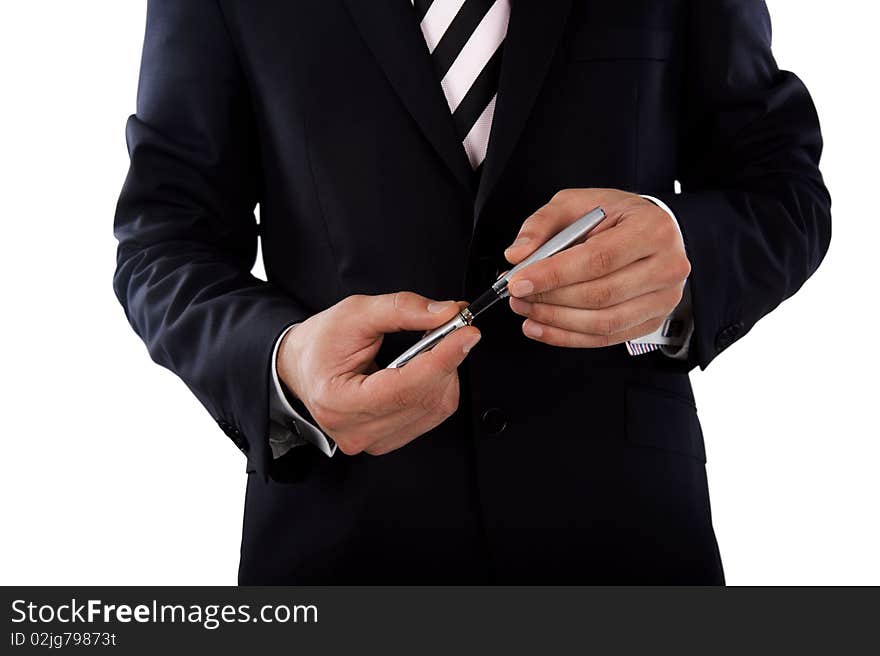 Businessman And Pencil