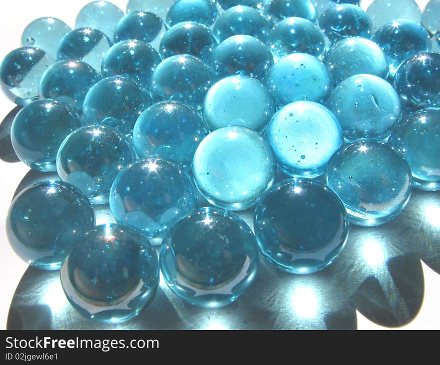 Abstract blue balls blurs background. Abstract blue balls blurs background