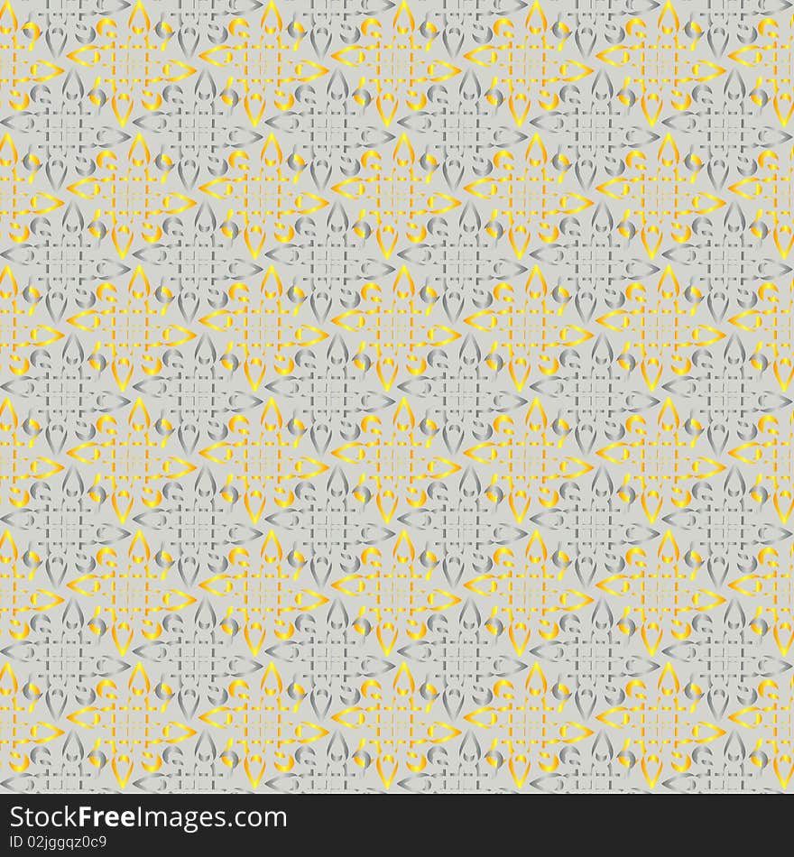 Gold and silver seamless background with pattern