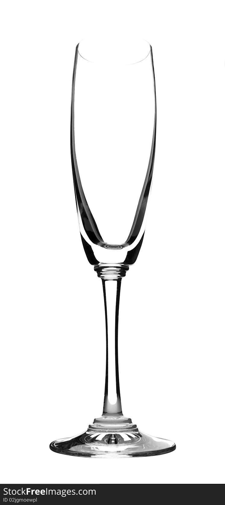 Wineglass on white