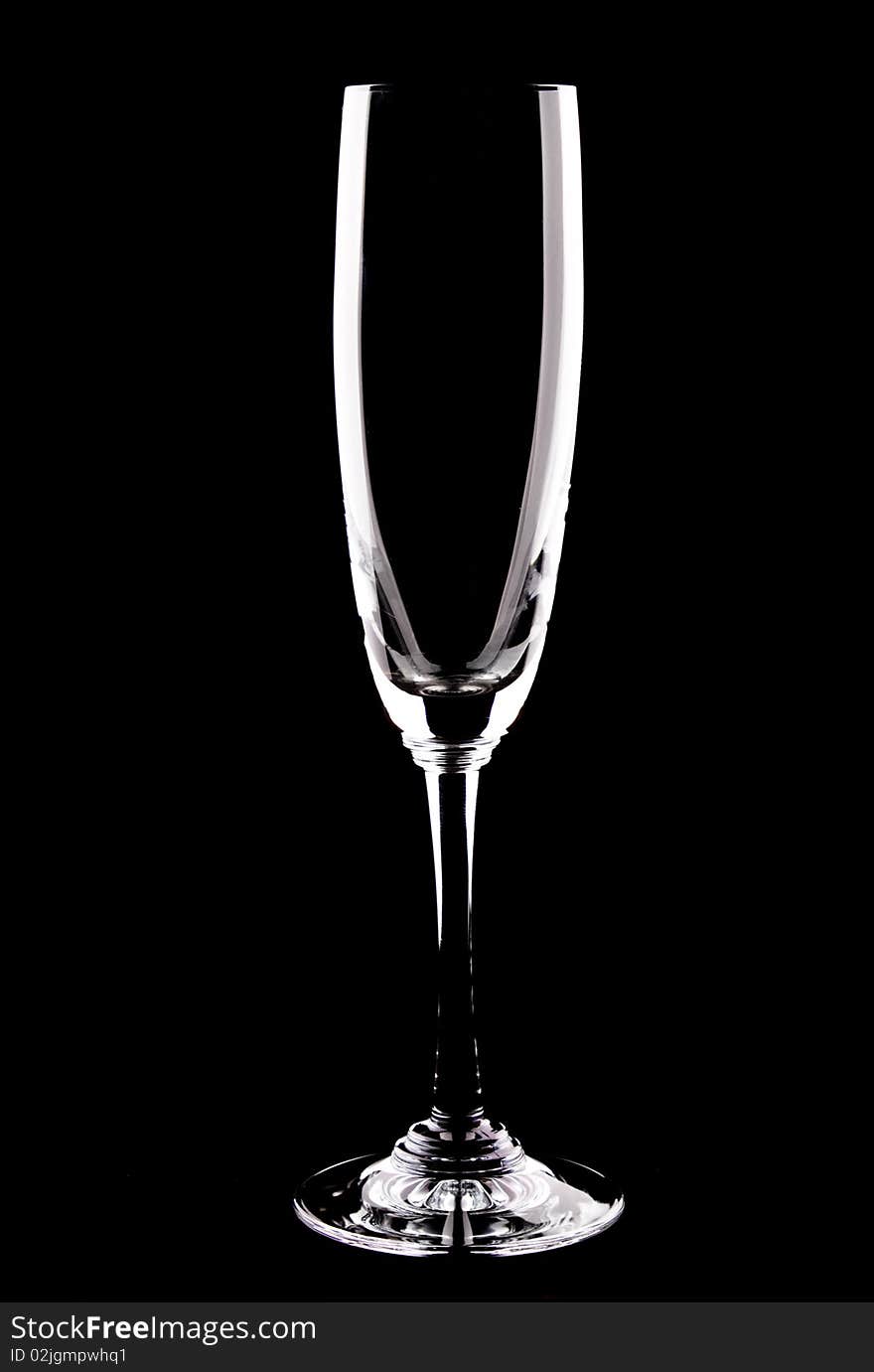 Wineglass on black