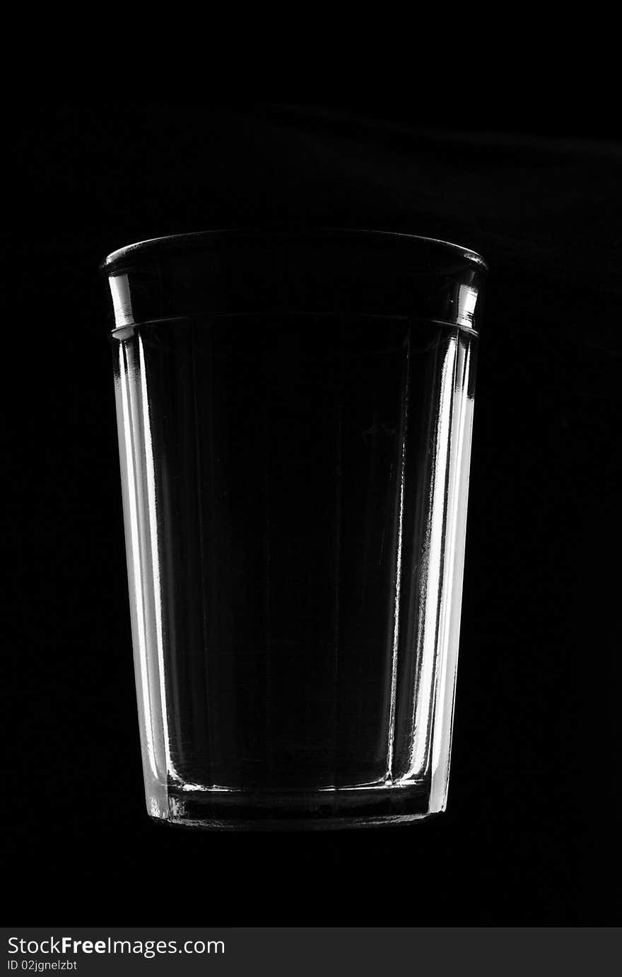 Thick Glass Tumbler On Black