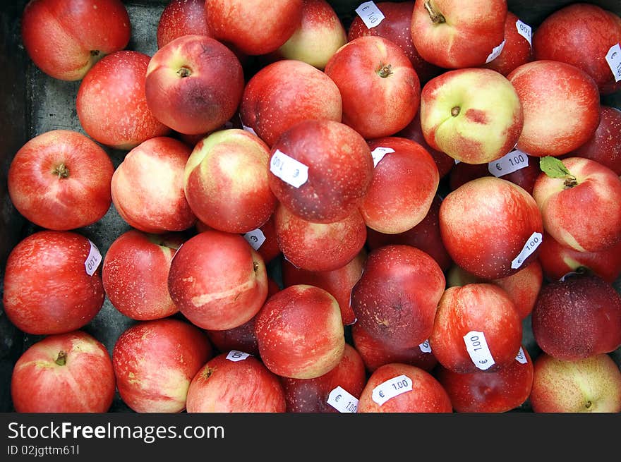 Fresh apple on a market