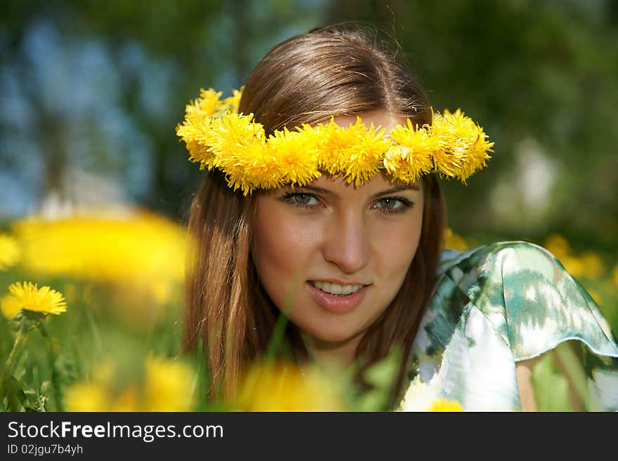 The girl in spring colours