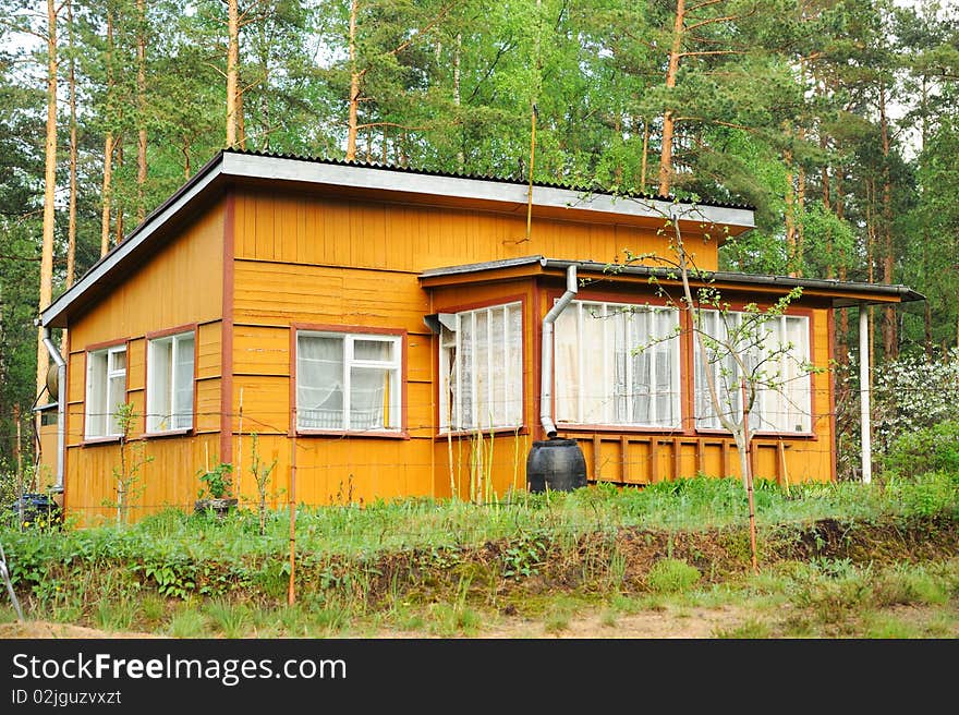 Old wooden house in the forest