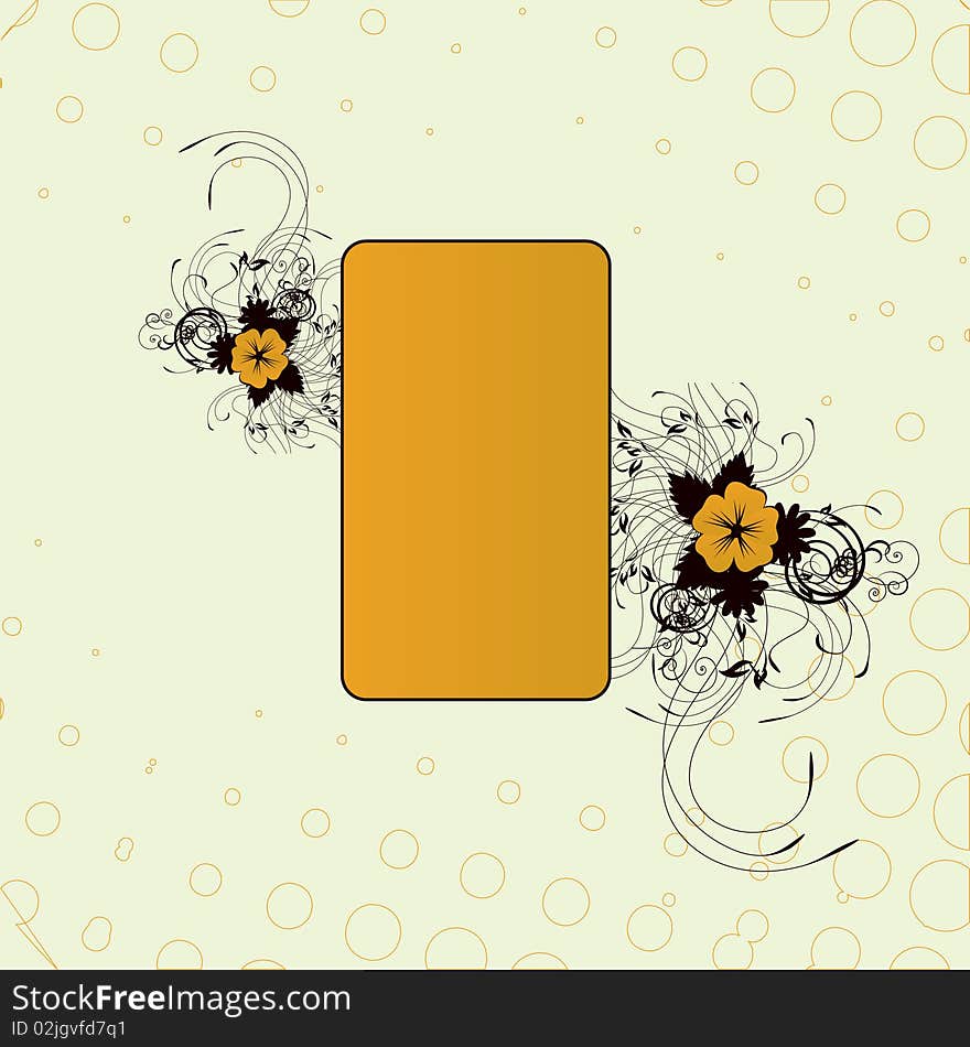 Abstract flower design with place for your text. Abstract flower design with place for your text