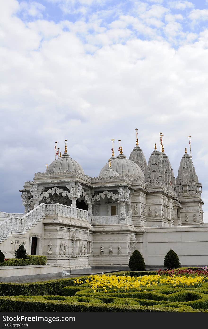 Isolated details of hindu temple located in London, touristic attraction. Isolated details of hindu temple located in London, touristic attraction