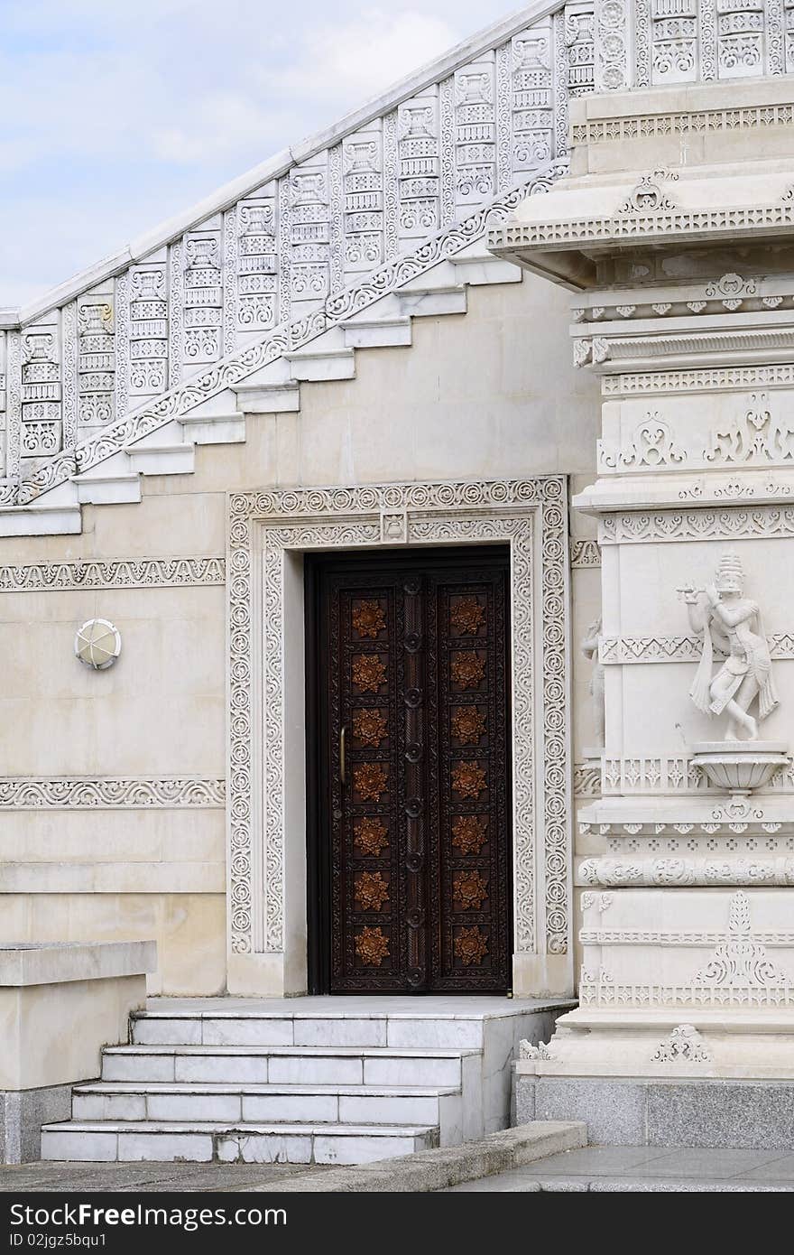 Isolated details of hindu temple located in London, touristic attraction. Isolated details of hindu temple located in London, touristic attraction