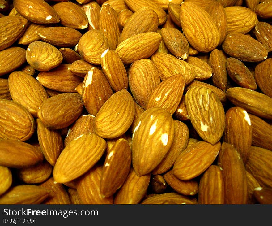 Some almonds on a street market in Spain