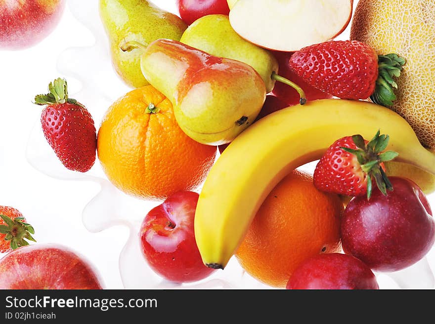 Fruit and  strawberries