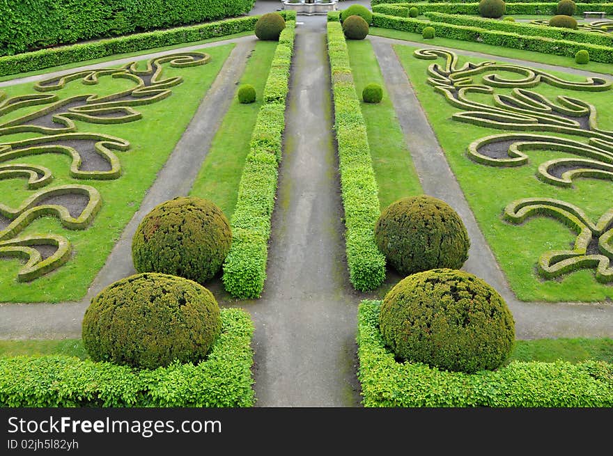 Flower garden in Kromeriz,Czech republic