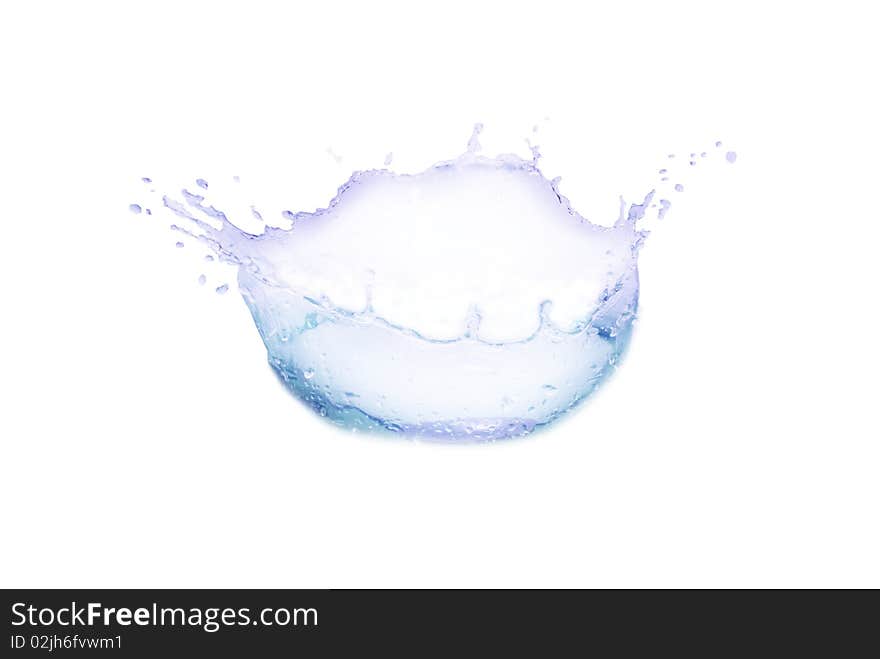 Splashing water  on white background