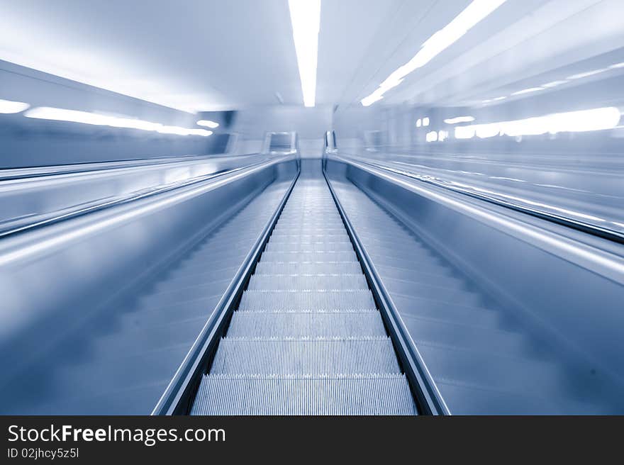 Moving Escalator shot at long exposure time. Moving Escalator shot at long exposure time