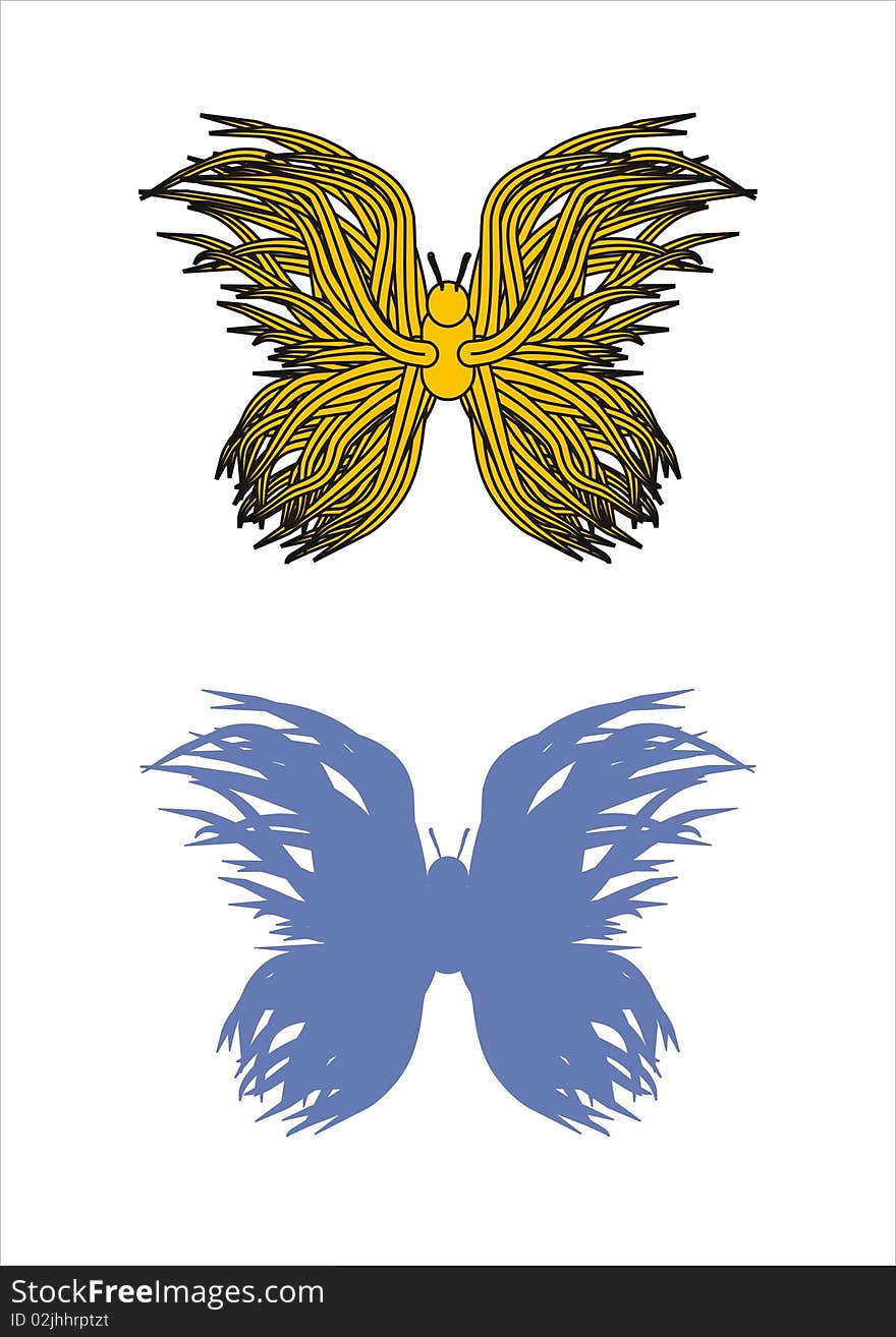 Vector picture of butterfly, made in Corel