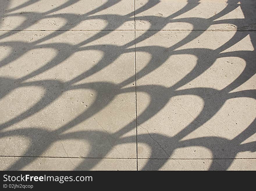 Flag Stone Texture With Fence Shadow